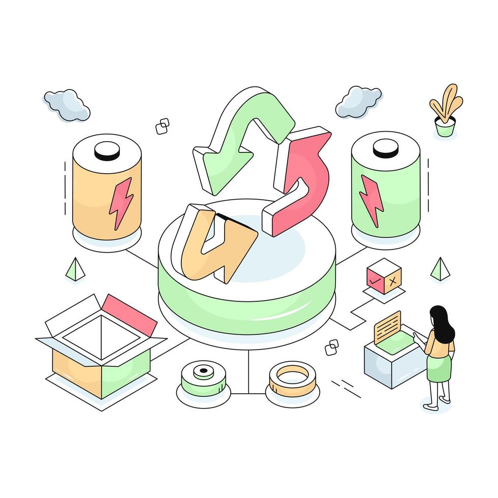 conceptual-isometric-design-illustration-of-recycling-vector