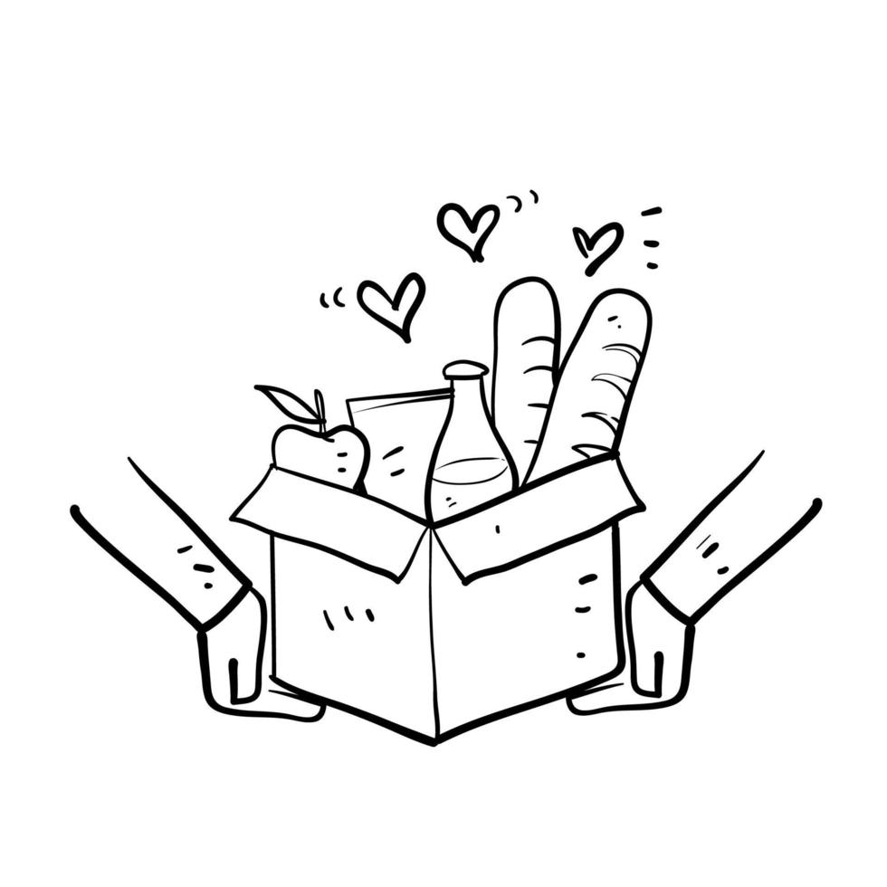 hand-drawn-doodle-food-donation-icon-illustration-isolated-vector